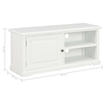 ZNTS TV Cabinet White 90x30x40 cm Wood 249878