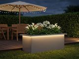 Garden Planter with LED Antracite 30 x 60 x 30 cm Steel 8008088