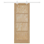 Sliding Door Manual Natural and white 78 x 202 cm 3333554