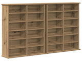 CD Cabinet 2 pcs Artisan Oak 60 x 17 x 92 cm Engineered Wood 8012745