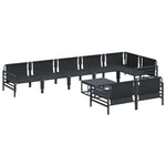 Garden Sofa Set Anthracite Steel 3379009
