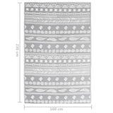 Outdoor Rug ARAKIL Grey 160x230 cm PP 316972