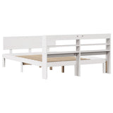 Bed Frame with Headboard without Mattress White 150x200 cm 3306830
