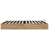 Ottoman Bed Frame with Storage Artisian Oak 203 x 180 x 25 cm 3409212
