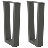 Coffee Table Legs V-Shape 2 pcs Anthracite 38x cm Steel 4012626