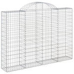 Arched Gabion Basket 200x30x140/160 cm Galvanised Iron 153487