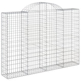 Arched Gabion Baskets 6 pcs 200x30x140/160 cm Galvanised Iron 3146156