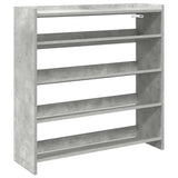 Shoe Rack Concrete Grey 80x25x81 cm Engineered Wood 859908