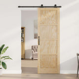 Sliding Door Manual ORKDAL Natural and black 78 x 232 cm 3333446