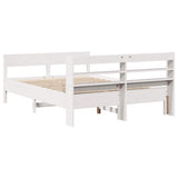Bed Frame without Mattress White 120x200 cm Solid Wood Pine 3306931