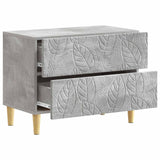 Bedside Table Concrete Grey 62 x 34.5 x 48 cm Engineered Wood 895008