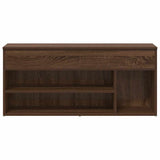 Shoe Bench Brown Oak 102x30.5x45 cm Engineered Wood 859142