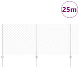 Fence and Post Silver 1 x 25 m Steel 3336307