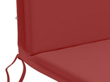 High Back Chair Cushion GEMERT 2 pcs 100% Polyester Wine Red 945771