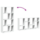 Bookcase White 60x20x120.5 cm Engineered Wood 858147