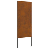 Garden Privacy Screen Rusty 50 x 140 cm Weathering Steel 876293