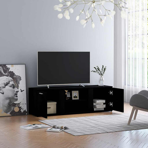 TV Cabinet Black 120x34x37 cm Engineered Wood 801162