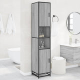 Bathroom Cabinet Grey Sonoma 35x37.5x188.5 cm Engineered Wood and Metal 3300883