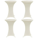 Standing Table Cover Ø80 cm Cream Stretch 4 pcs 279076
