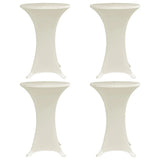 Standing Table Cover 80 cm Cream Stretch 4 pcs 279076