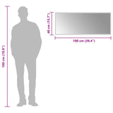 LED Bathroom Mirror Transparent 100 x 40 cm Tempered Glass 42045822