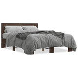 Bed Frame without Mattress Brown Oak 120x200 cm 3280111