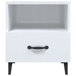 Bedside Cabinets 2 pcs High Gloss White Engineered Wood 812037