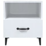 Bedside Cabinets 2 pcs High Gloss White Engineered Wood 812037
