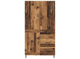 Highboard with Drawer 2 pcs Old Wood Engineered Wood and Glass 3415707