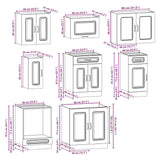 8 Piece Kitchen Cabinet Set "Kalmar" Black Engineered Wood 3314822