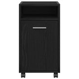 Wheeled Side Cabinet Black Oak 33 x 38 x 60 cm Engineered Wood 862632