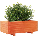 Garden Planter Wax Brown 70x40x26.5 cm Solid Wood Pine 847330