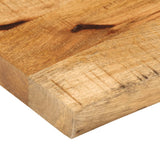 Table Top 120x40x2.5 cm Live Edge Solid Wood Rough Mango 370350