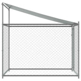 Dog Cage with Roof and Door Grey 2x2x2 m Galvanised Steel 172559