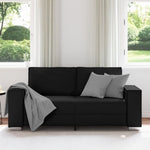 ZNTS Black Loveseat Sofa - 140 cm Faux Leather 4105056
