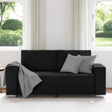 ZNTS Black Loveseat Sofa - 140 cm Faux Leather 4105056