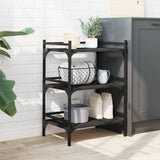 Kitchen Trolley Black 50x35x75.5 cm Engineered Wood 842346
