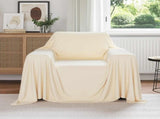 Throw Blankets 6 pcs Cream 210 x 140 cm Fleece 42017137
