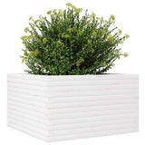 Garden Planter White 80x80x46 cm Solid Wood Pine 3282420