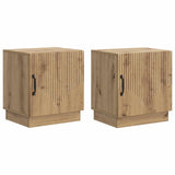 Bedside Table 2 pcs Artisian Oak 43 x 34.5 x 47 cm 895274