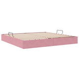 Storage Bed with Mattress with Storage Pink 200 x 200 cm Velvet 3370123