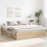 Bed Frame without Mattress Sonoma Oak 200x200 cm 3203889