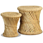 Stools 2 pcs Bamboo and Jute 244221