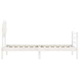 Bed Frame without Mattress White 90x200 cm Solid Wood 3195272