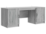 Desk with Shelf Grey Sonoma 142.5 x 50 x 75 cm Engineered Wood 3414645