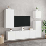 2 Piece Wall-mounted TV Cabinet Set White 80x30x41 cm 836953