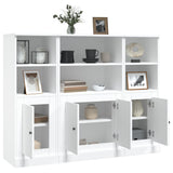 Highboards 3 pcs White Engineered Wood 3185303