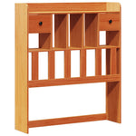 ZNTS Bookcase Bed without Mattress Wax Brown 75x190 cm Small Single Solid Wood Pine 3308947