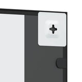 Wall Mirror Black 40x80 cm Rectangle Iron 358629