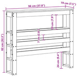 Headboard with Shelves 90 cm Solid Wood Pine 850896